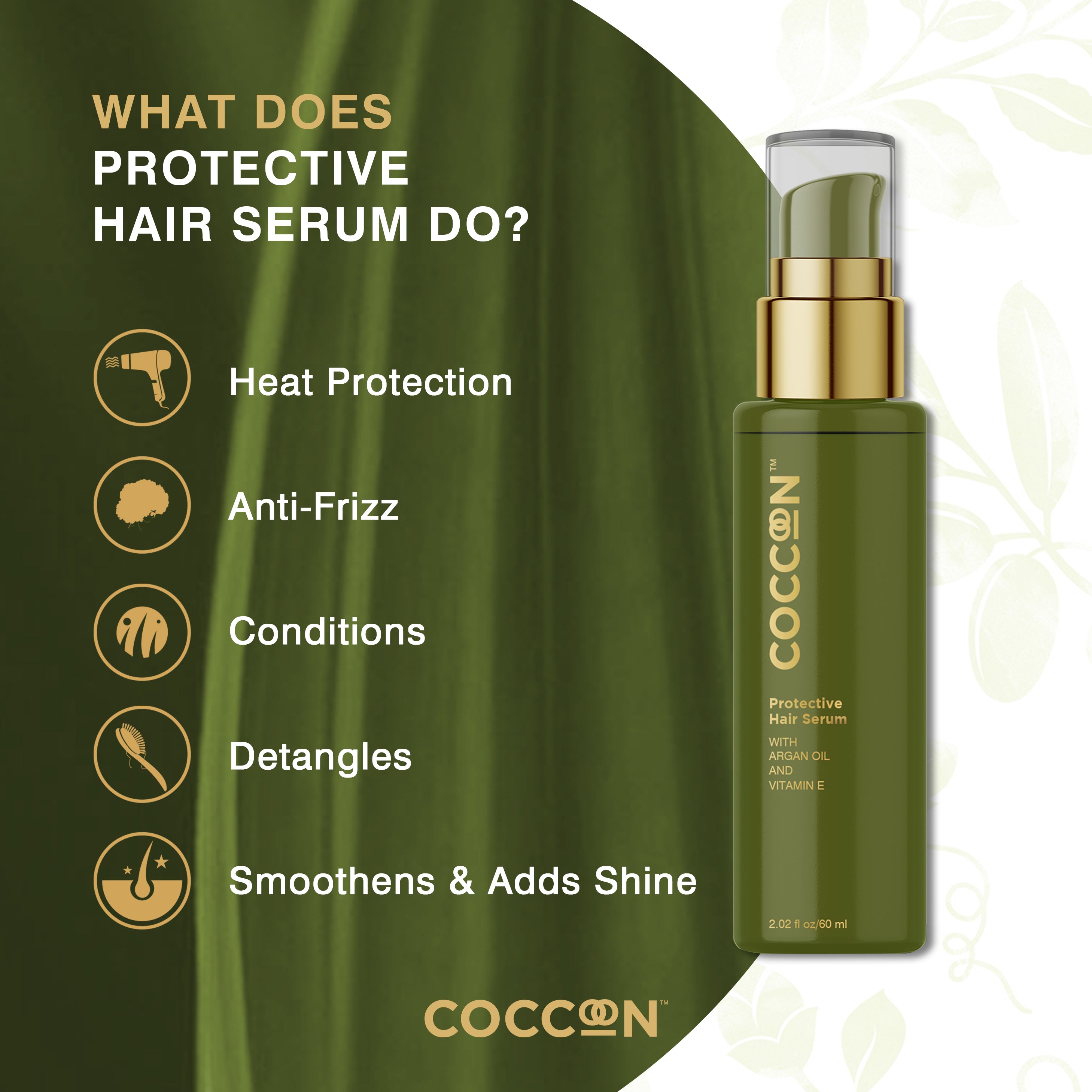 Coccoon Protective Hair Serum 60ml - Coccoon - BeKarmic