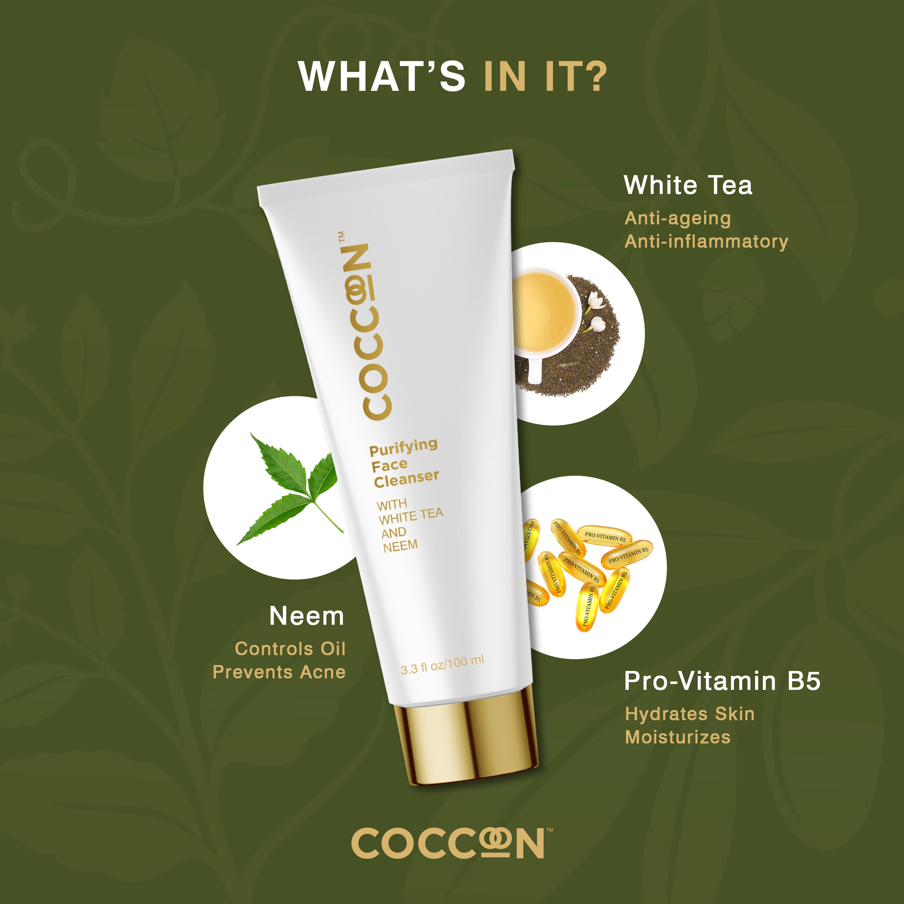 Coccoon Purifying Face Cleanser 100gm - Coccoon - BeKarmic