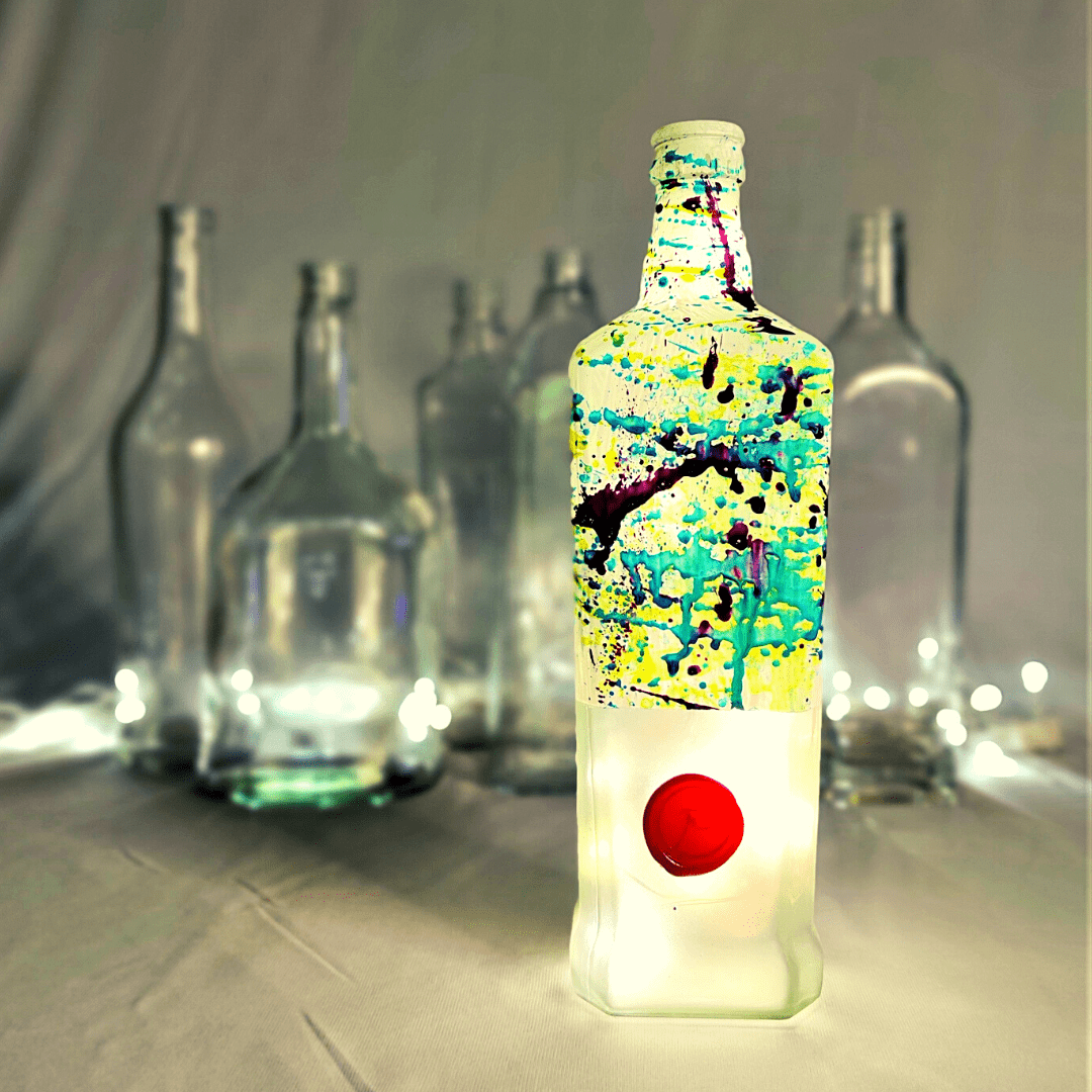 Pretty Things India - Leonardo Light Bottle | BeKarmic | Upcycled Glass Bottle | Gift, Glass Bottle, Handcrafted, Home, Home Decor, Lights, Living Room, Planters & Vase, Pretty Things India, 