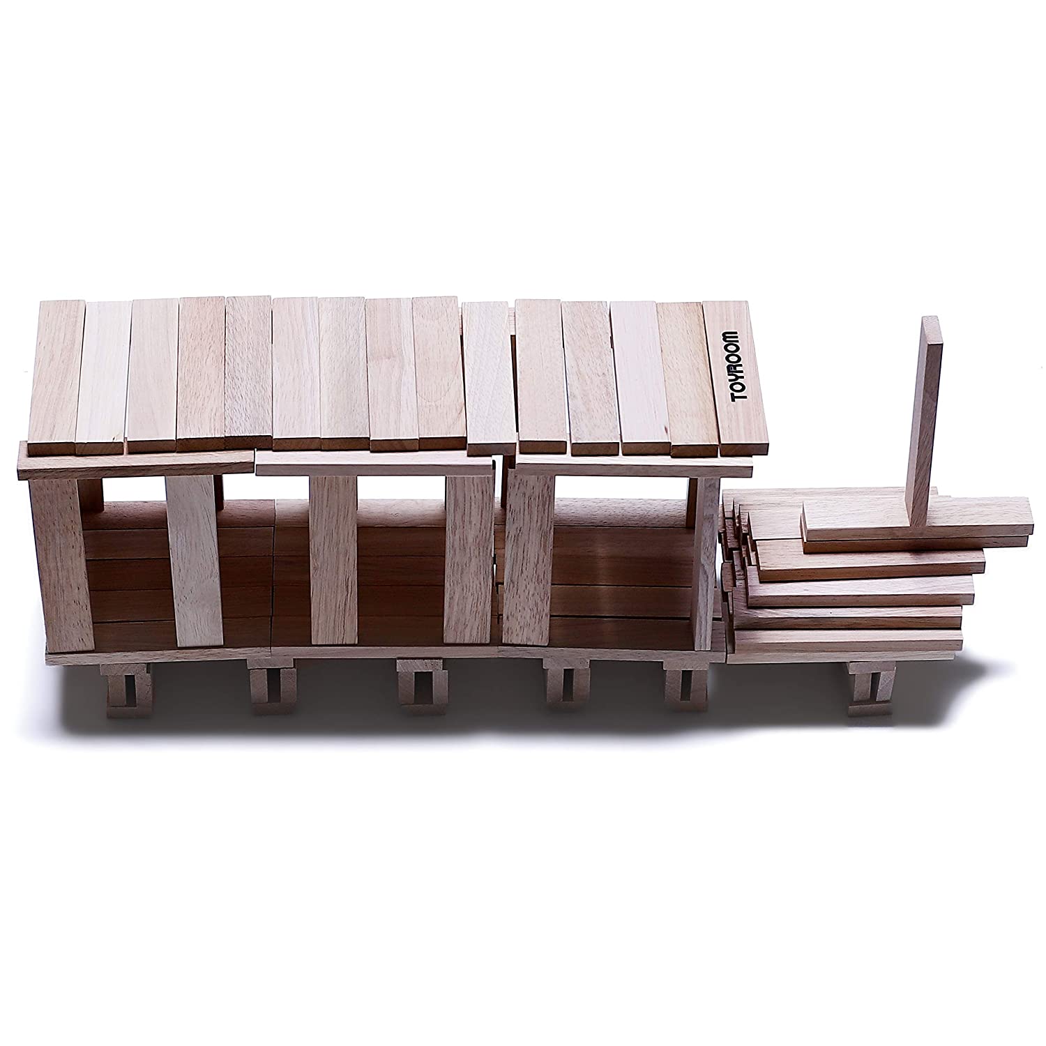 Wooden  Planks / Building Bricks (100 Pieces) - Toyroom - BeKarmic