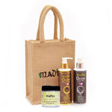 Madilu Organics - RAKHI SPECIAL COMBO - Hair Shampoo, Hair Oil, Alovera Lime Post Waxing Gel for skin care- for Your Lovely Sisters