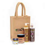 Madilu Organics - RAKHI SPECIAL COMBO - Hair Shampoo, Oil, Alovera Hibiscus Hair Gel, Orange Lip Balm for Your Lovely Sisters