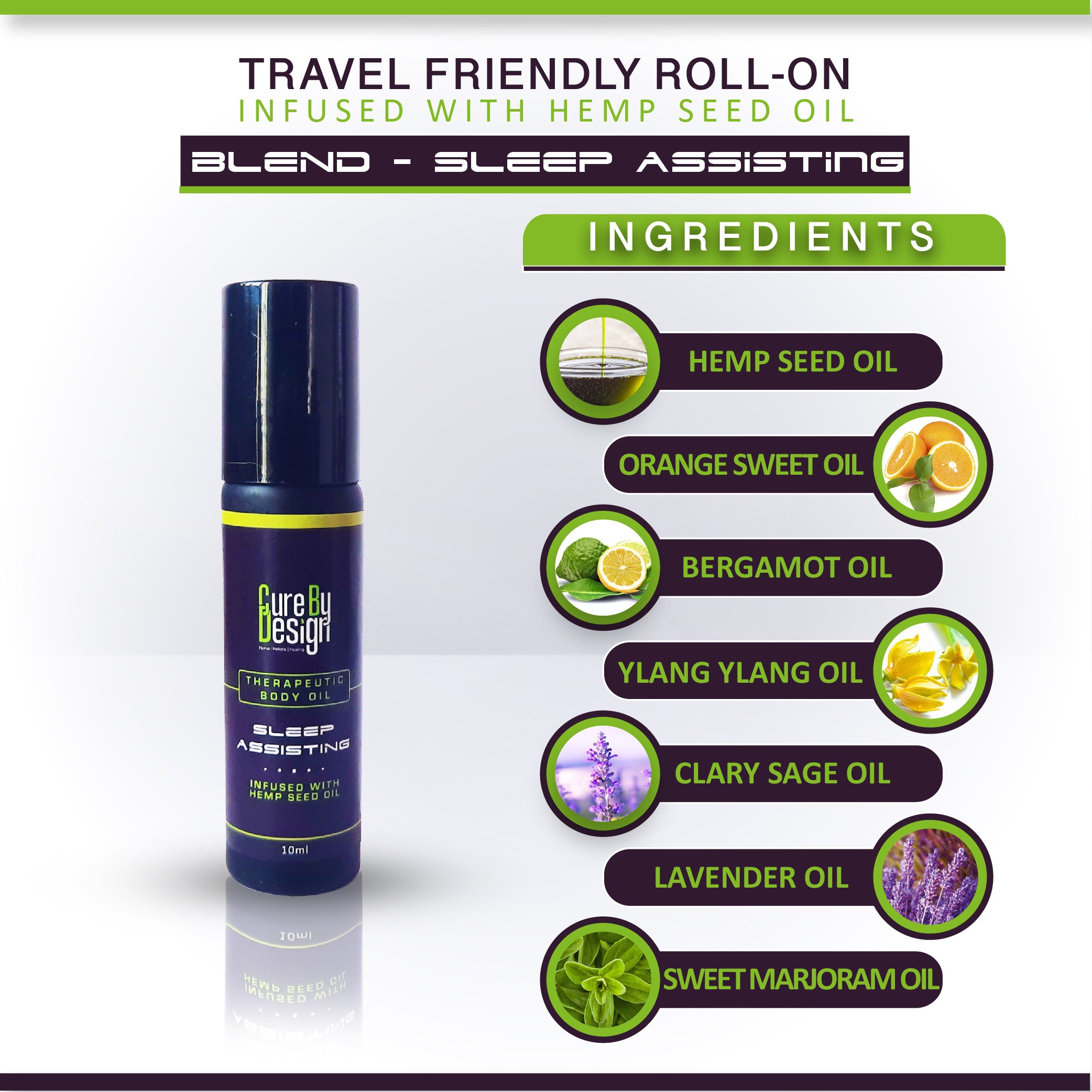 Sleep Assisting - Travel Friendly Roll On (10ml) - Massage Oil