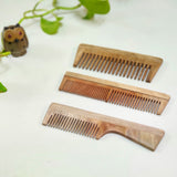 Neem Wood Comb - set of 3 - Green foot print - BeKarmic