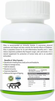 Zindagi - ZINDAGI Giloy Capsules - Immunity Booster - Pure Giloy Leaves And Stem Extract Capsules (60 Capsules) | BeKarmic | Giloy Extract Capsules | Giloy Extract Capsules, Health & Wellness