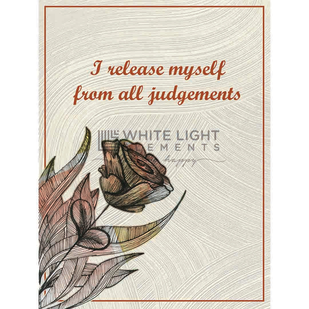 White Light Elements - I release myself from All Judgments | BeKarmic | Screen Savers | eco stationery, Less than ₹500, Mindful Practices, Screen Savers, stationary, stationery, White Light