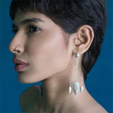 TUSCANY Long Trident Earrings - Baka Jewelry - BeKarmic