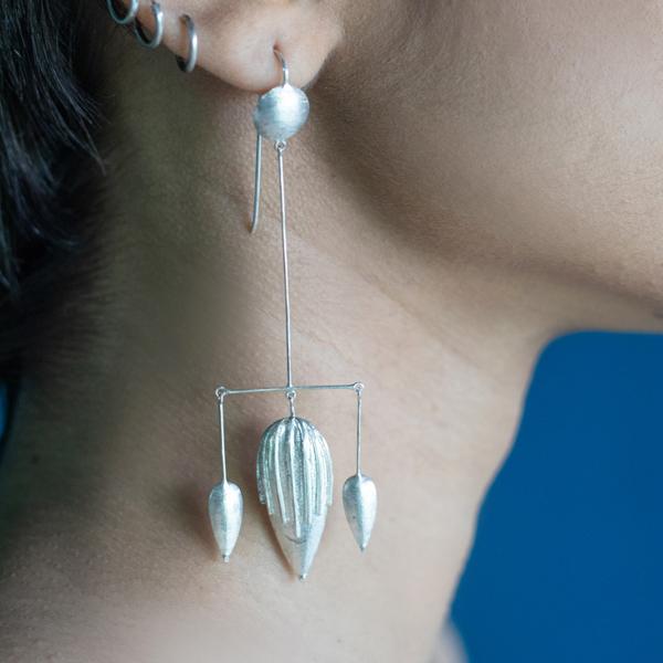 TUSCANY Long Trident Earrings - Baka Jewelry - BeKarmic