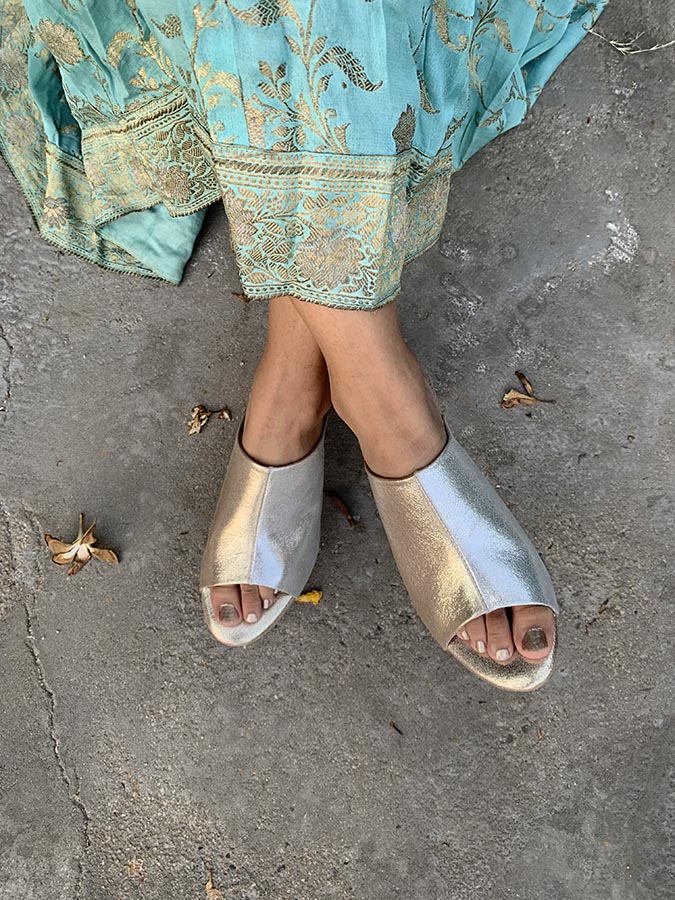 Sandalwali - Lyla Gold & Silver Heel Sandals | BeKarmic | Women Sandals | Fashion, Footwear, Sandalwali, Women, womens, ₹2500 - ₹5000