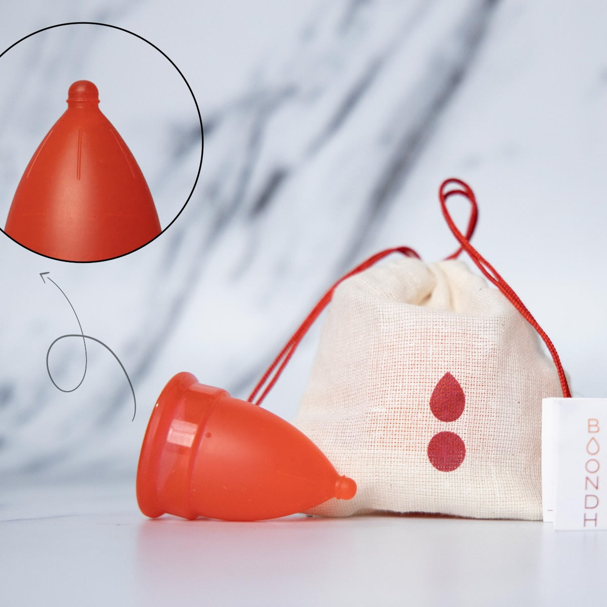 Boondh menstrual cup Imperial Red - BOONDH - BeKarmic