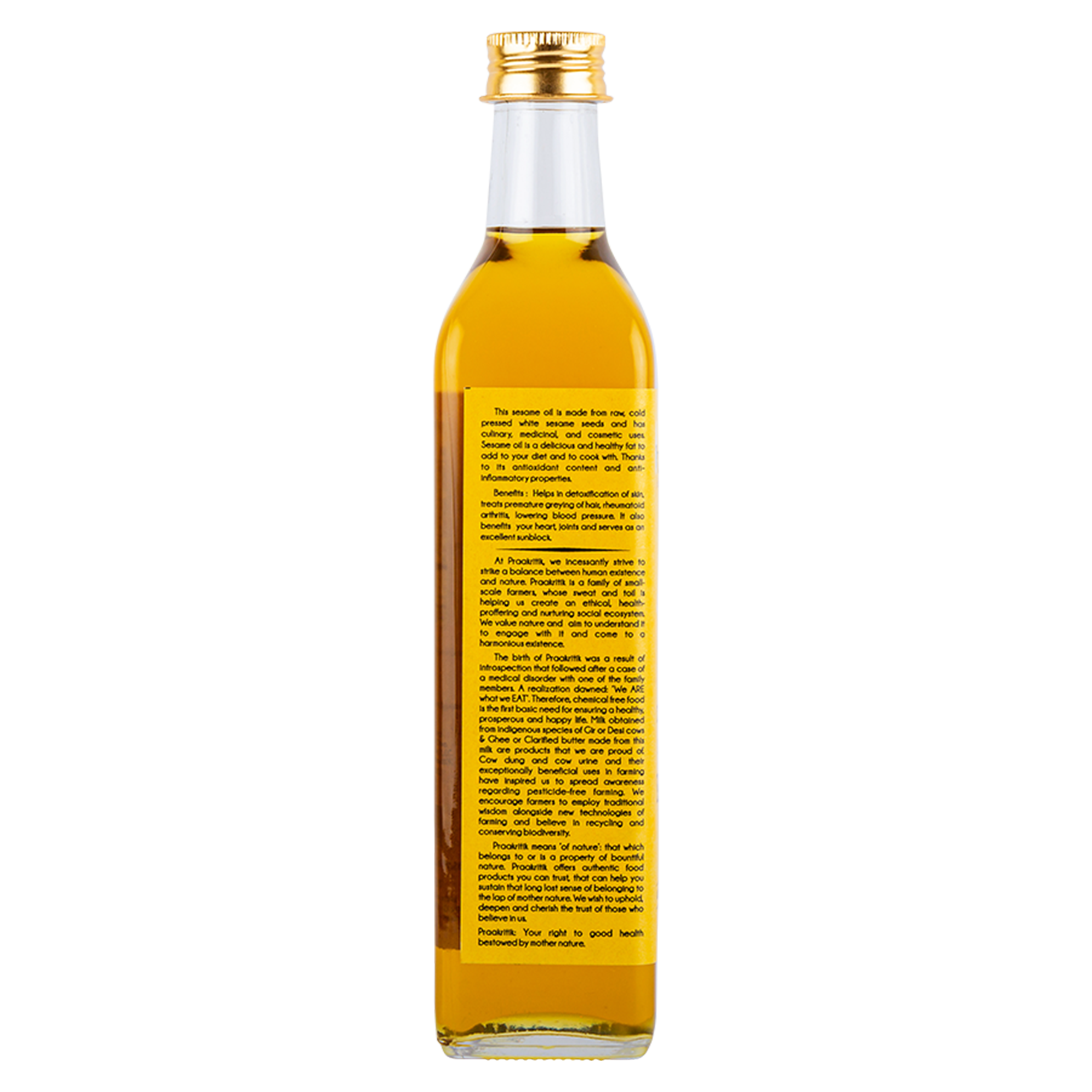 Cold Pressed Sesame Oil - Multipurpose Oil