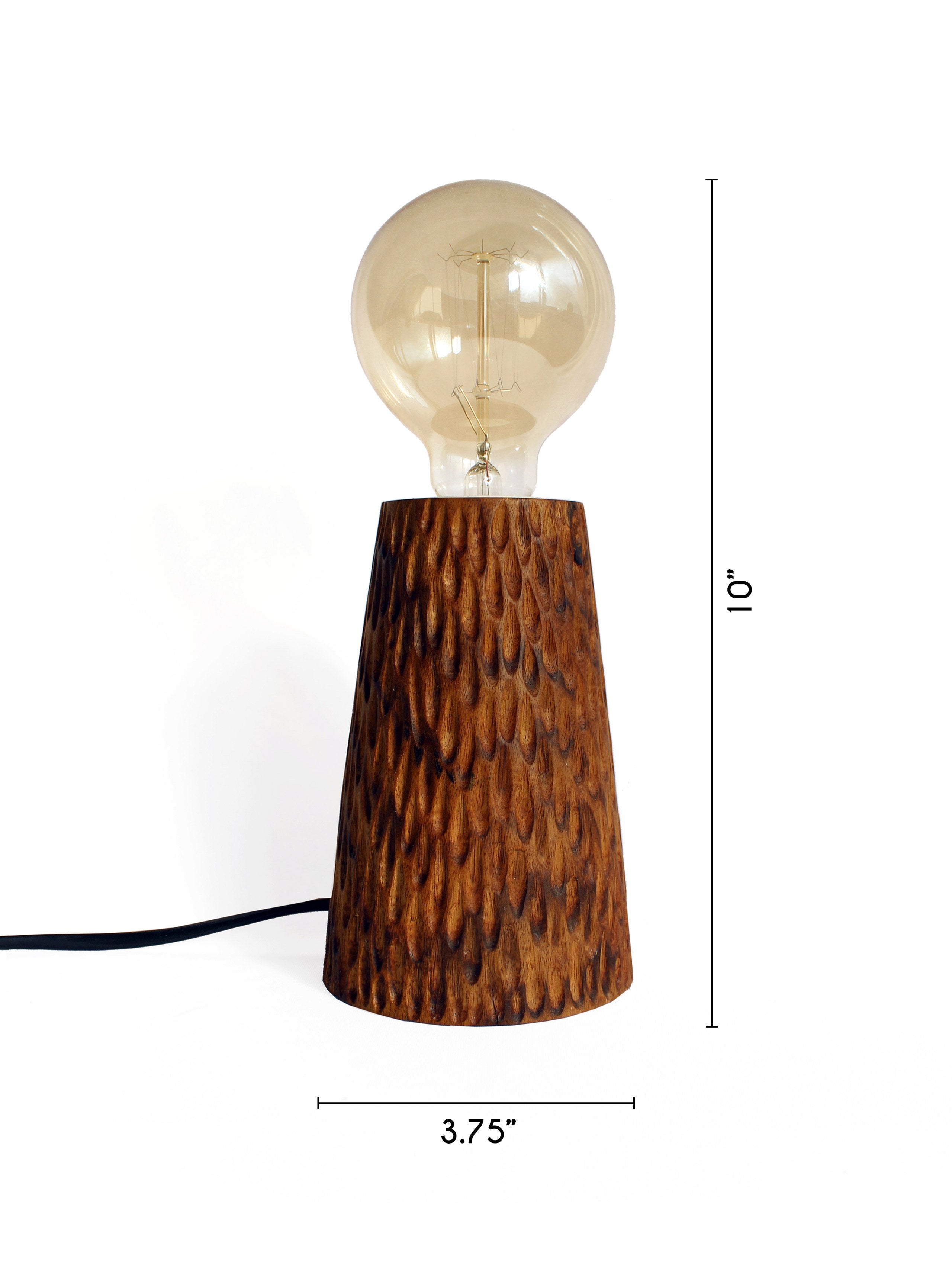 Carved Conical Lamp - Studio Indigene - BeKarmic