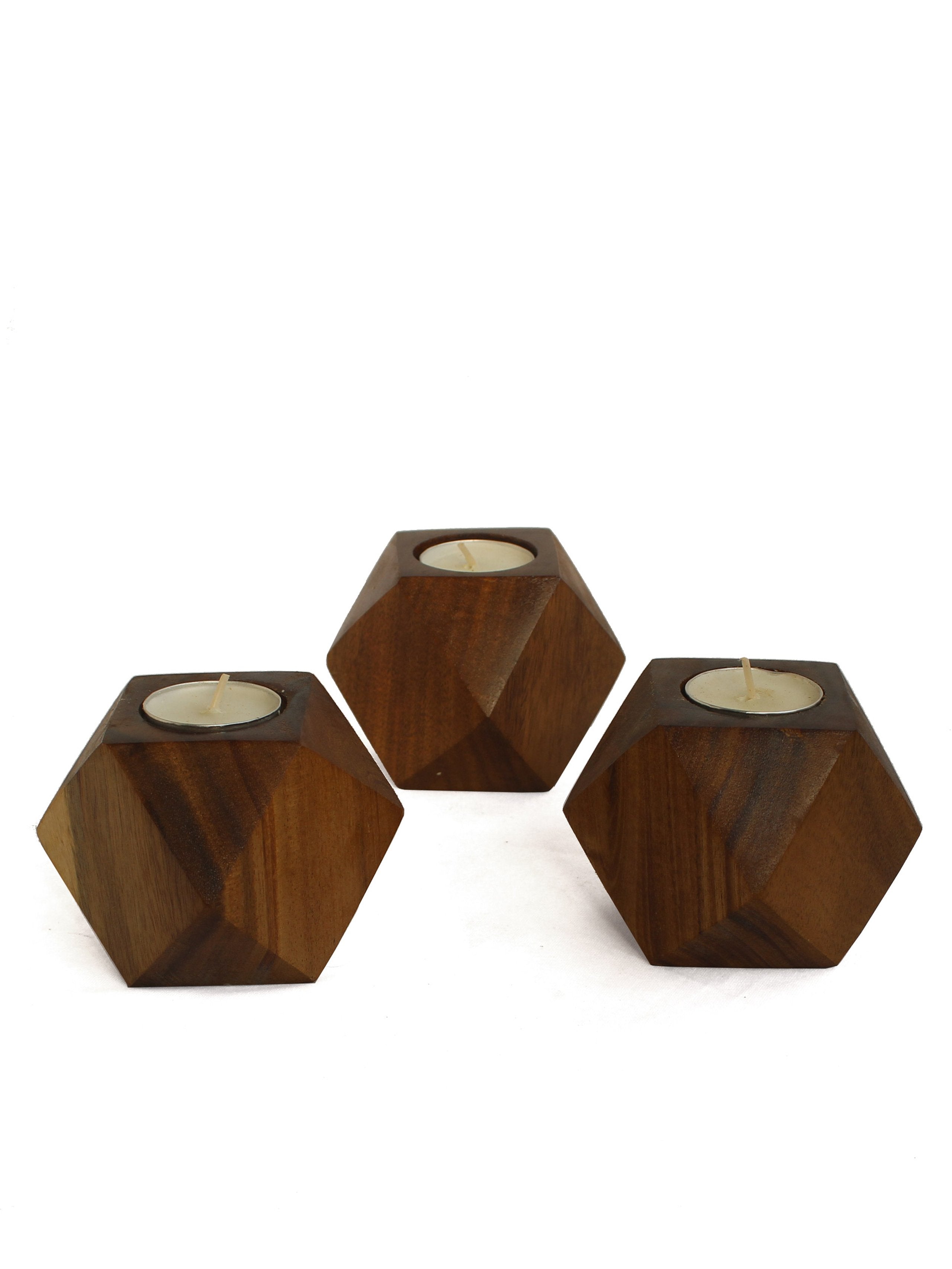 Faceted Cube Tea-Lights - Studio Indigene - BeKarmic