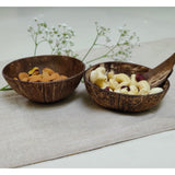 Coconut shell snack bowls -set of 2 - Green foot print - BeKarmic