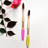 Bamboo Toothbrush & Neem Wood Tongue Cleaner- Combo Pack of 2 each