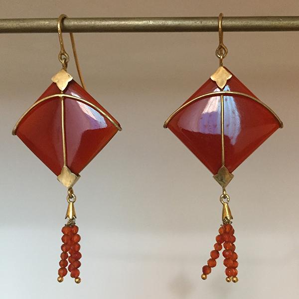 PATANG Carnelian Tassel Earrings - Baka Jewelry - BeKarmic