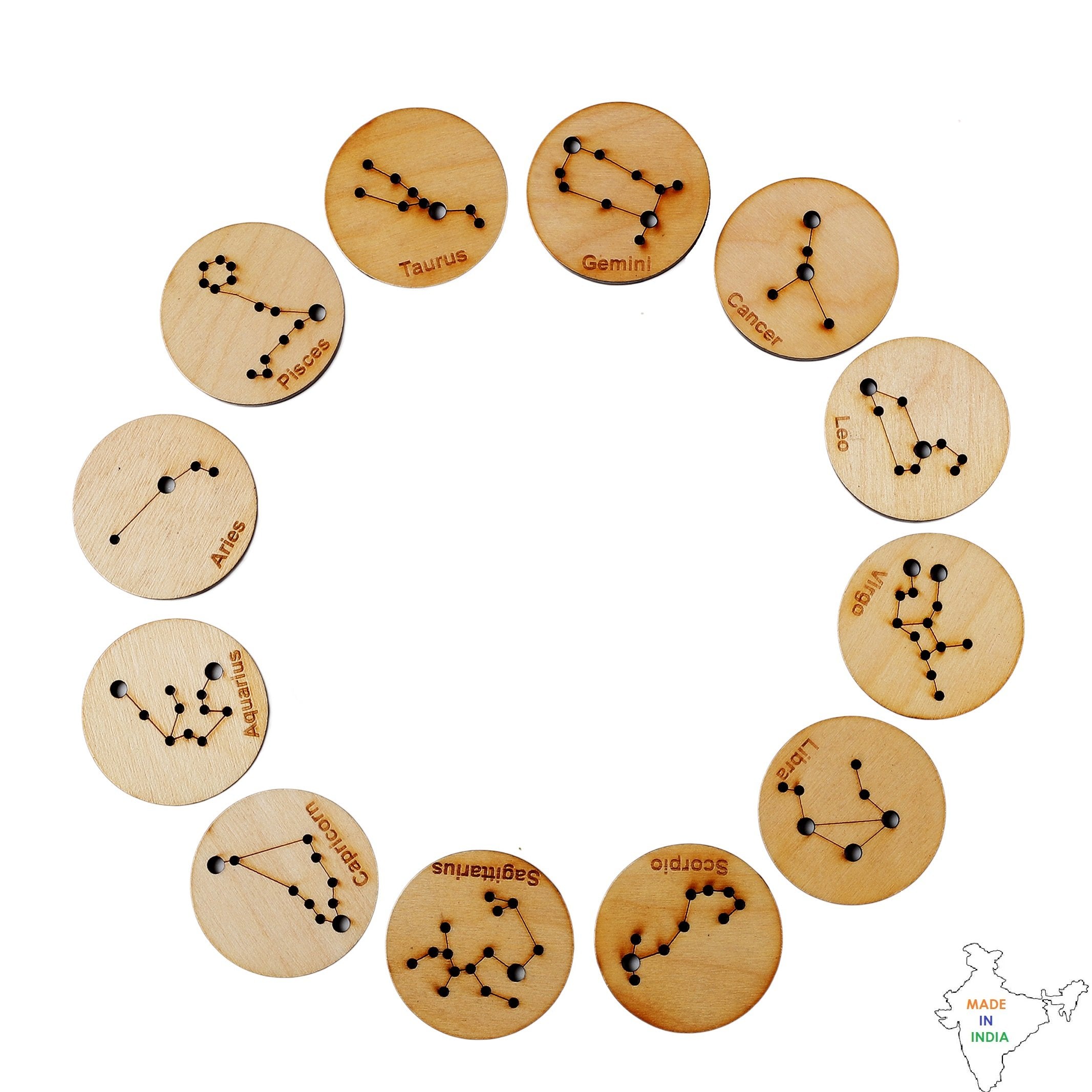 Toyroom - Little Star Gazers' Wooden Constellation Coins (12 Pieces) | BeKarmic | Toys | Babies, Fine Motor, Games, Gross Motor, Kids, Memory, Pre-Schooler, Primary, STEM, Toyroom, Toyroom Wo
