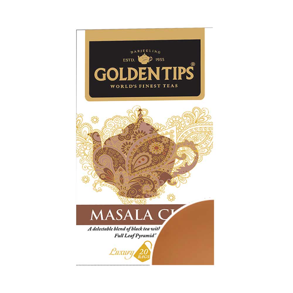 Masala Chai Full Leaf Pyramid -  Tea Bags - Golden Tips Teas India - BeKarmic