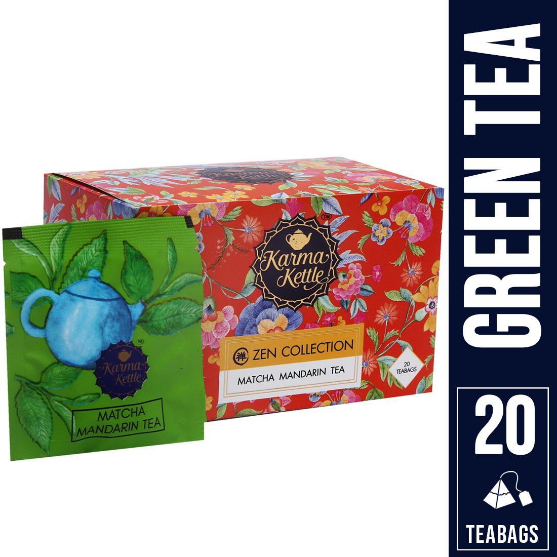 Matcha Green tea with Mandarin orange - Karma Kettle Teas - BeKarmic