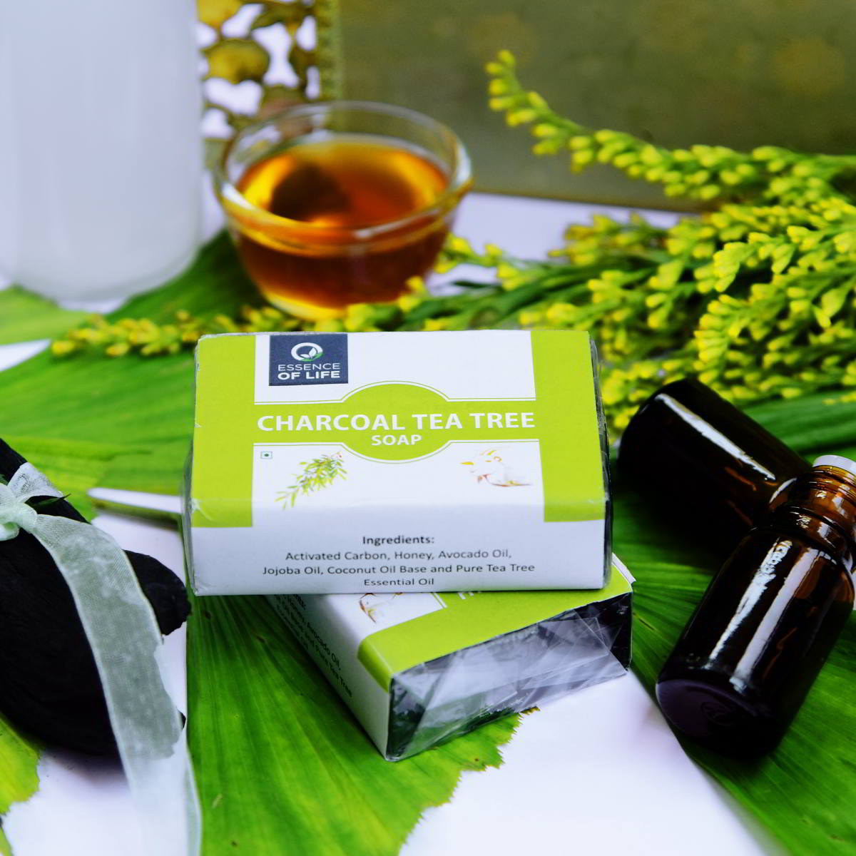 Charcoal Tea Tree Soap(set of 2) | Essence of Life - Essence of Life - BeKarmic