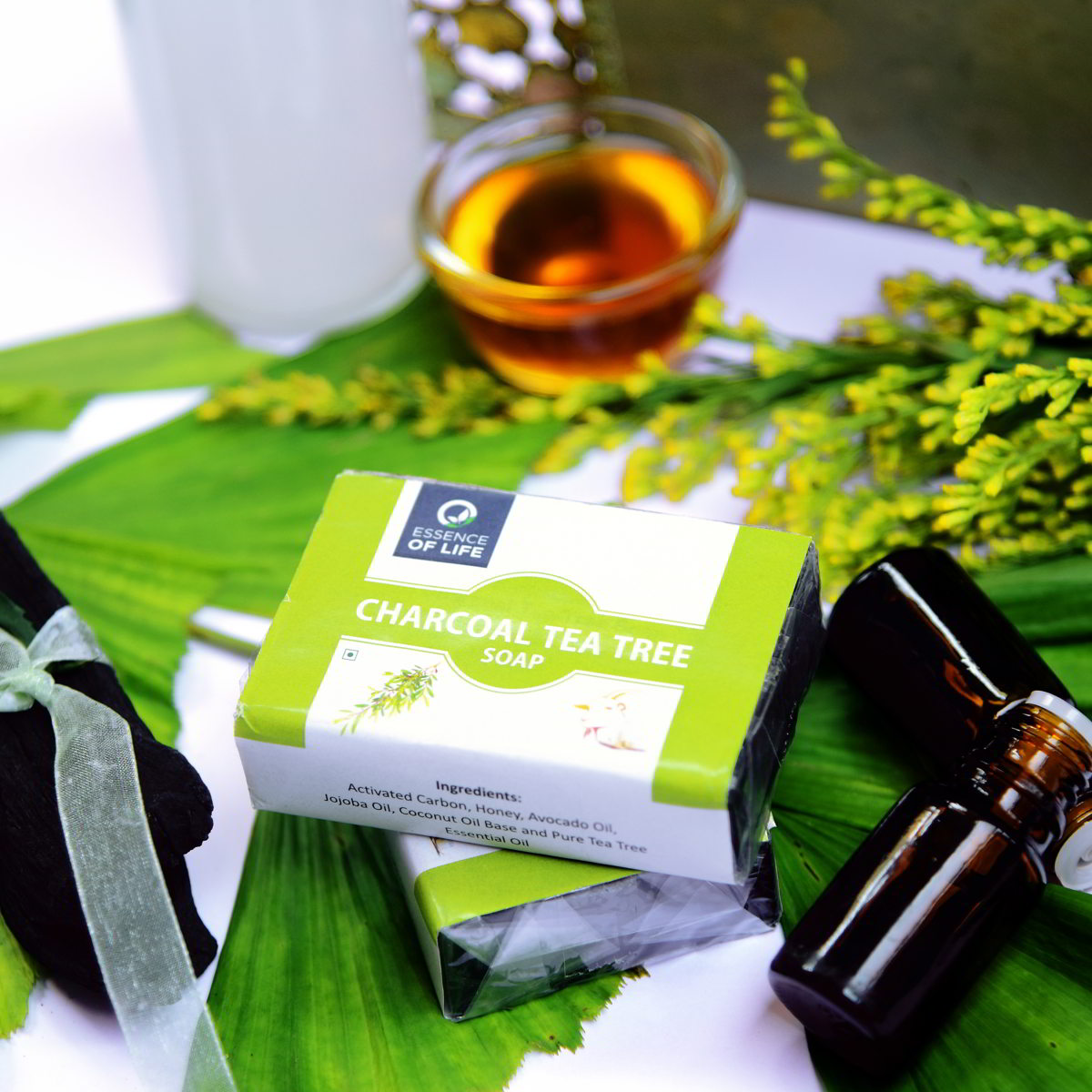 Charcoal Tea Tree Soap(set of 2) | Essence of Life - Essence of Life - BeKarmic