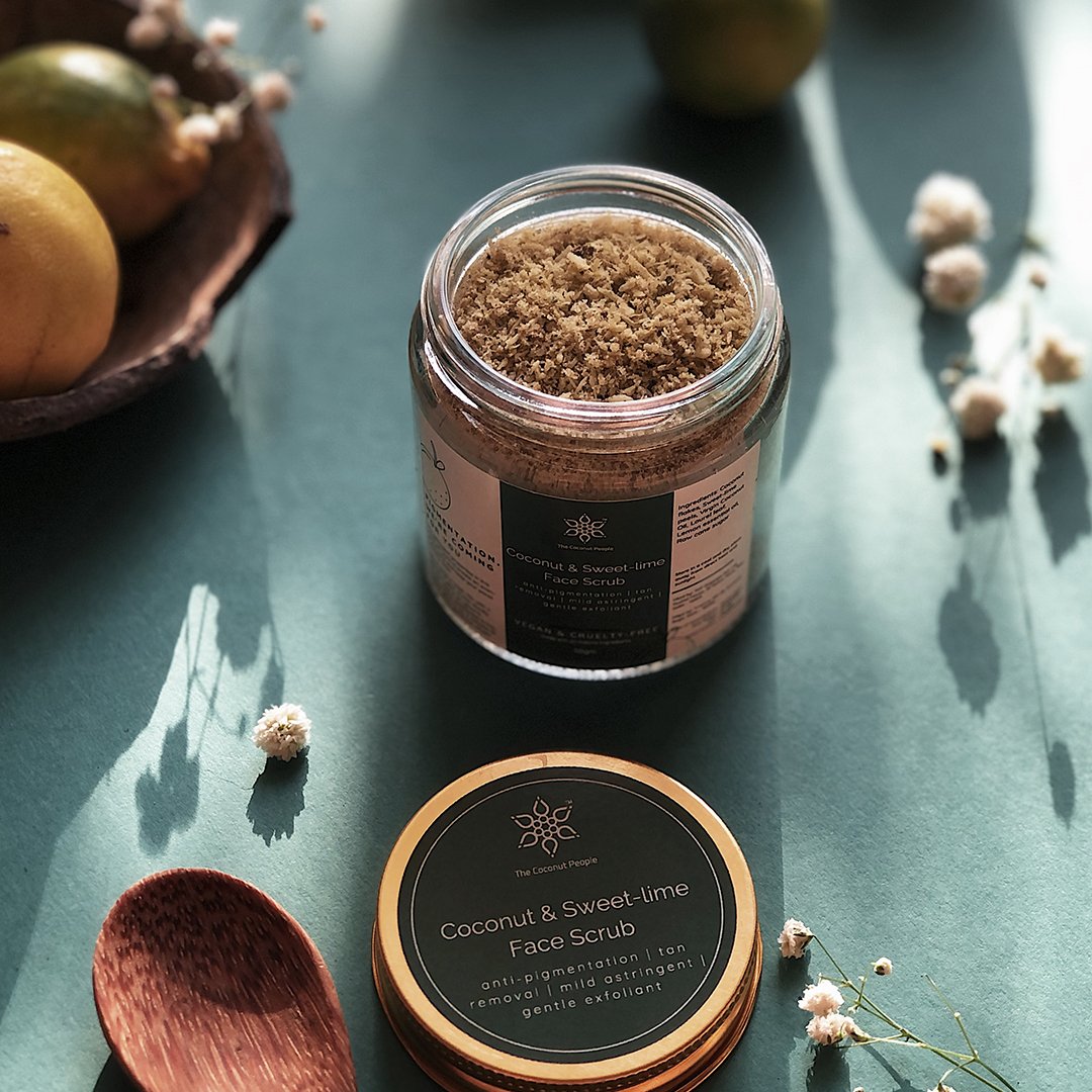 Coconut & sweet-lime Face Scrub - The Coconut People - BeKarmic