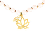 Cycles Lotus rose chalcedony/copper pyrite bracelet - Karma Koncept Lifestyle - BeKarmic