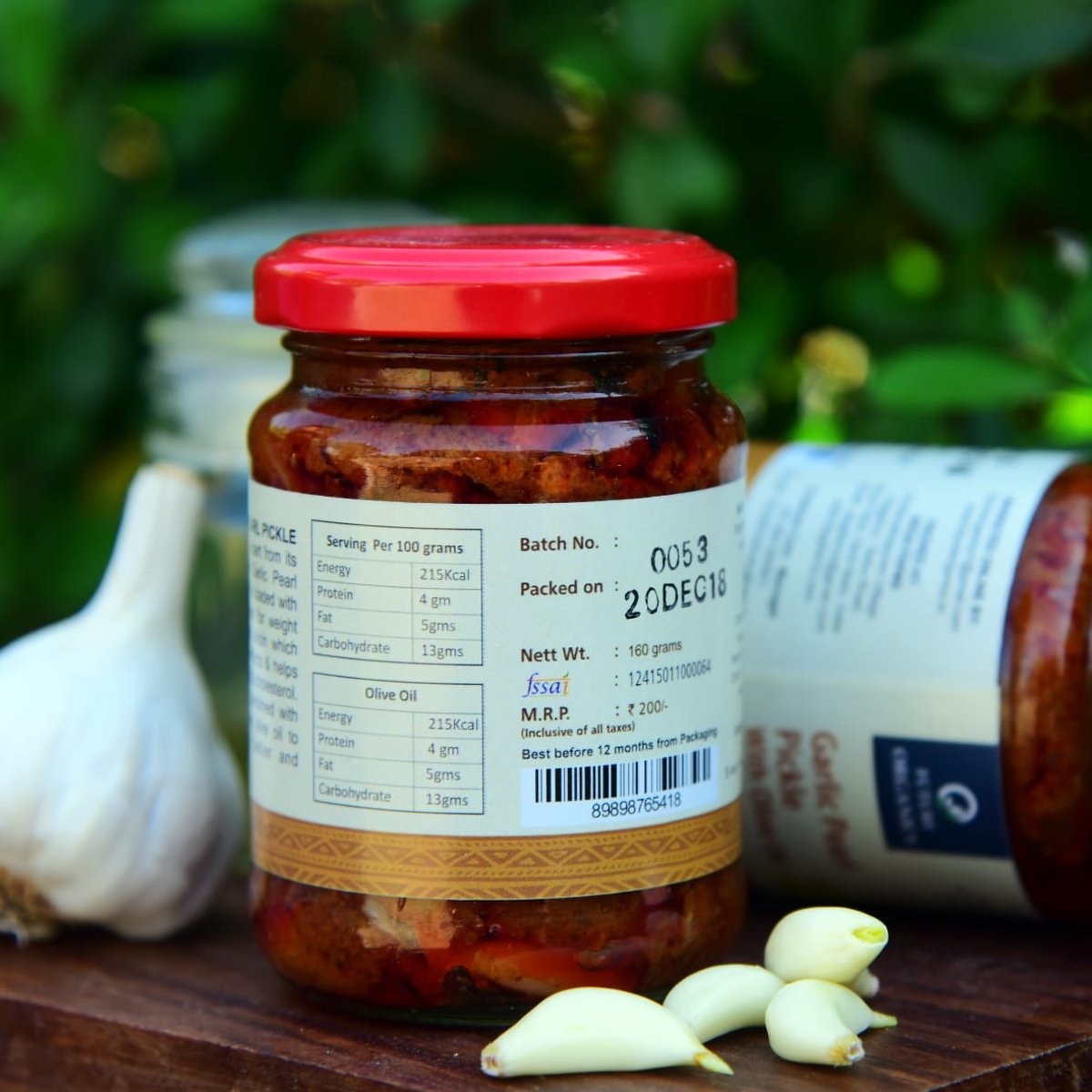 Garlic Pearl Pickle – With Olive Oil(set of 2) - Future Organics - BeKarmic