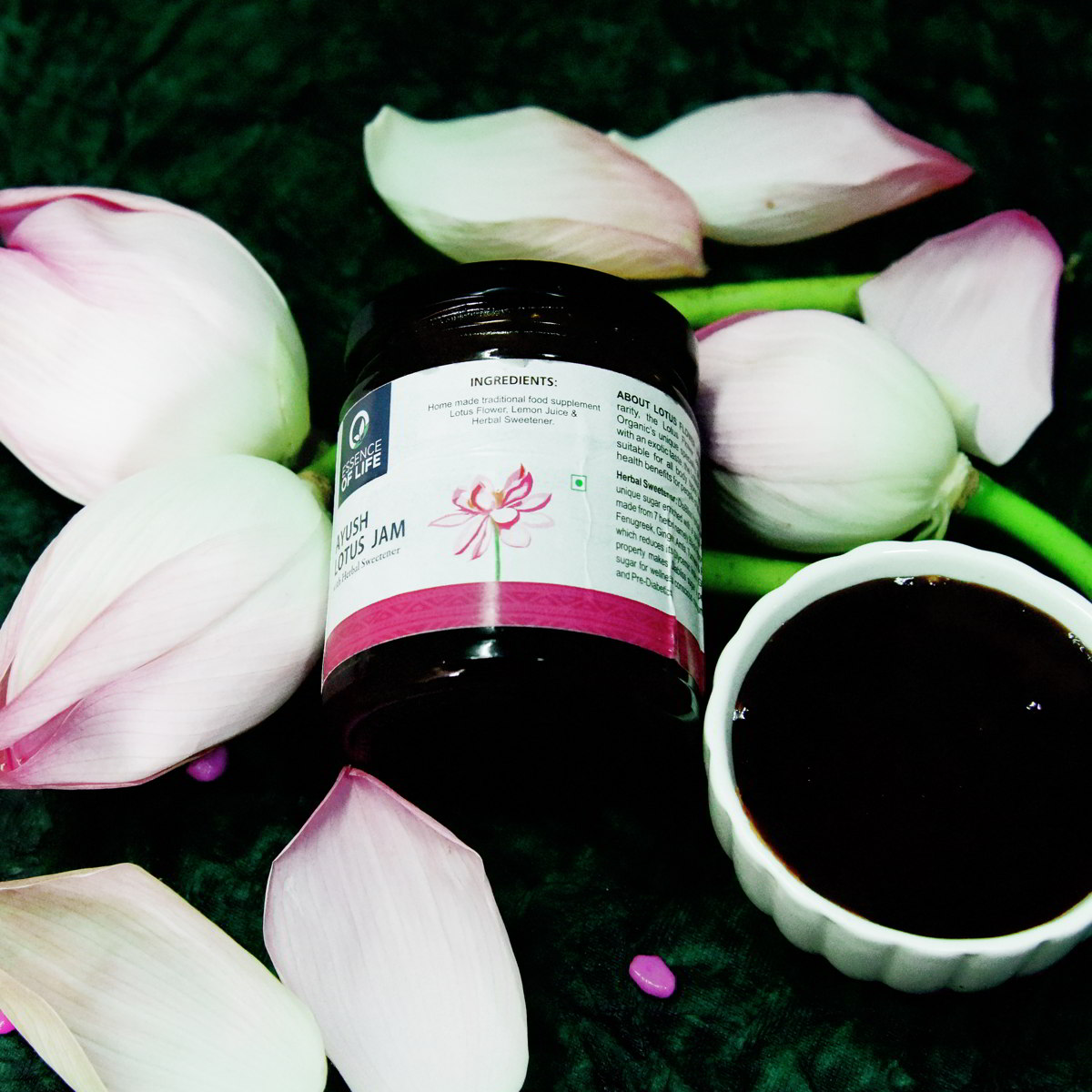 Essence of Life - Lotus Flower Jam with Herbal Sweetener | Essence of Life | BeKarmic | Jam | Essence of Life, Food, Healthy Breakfast, Jams & Spreads, Less than ₹500