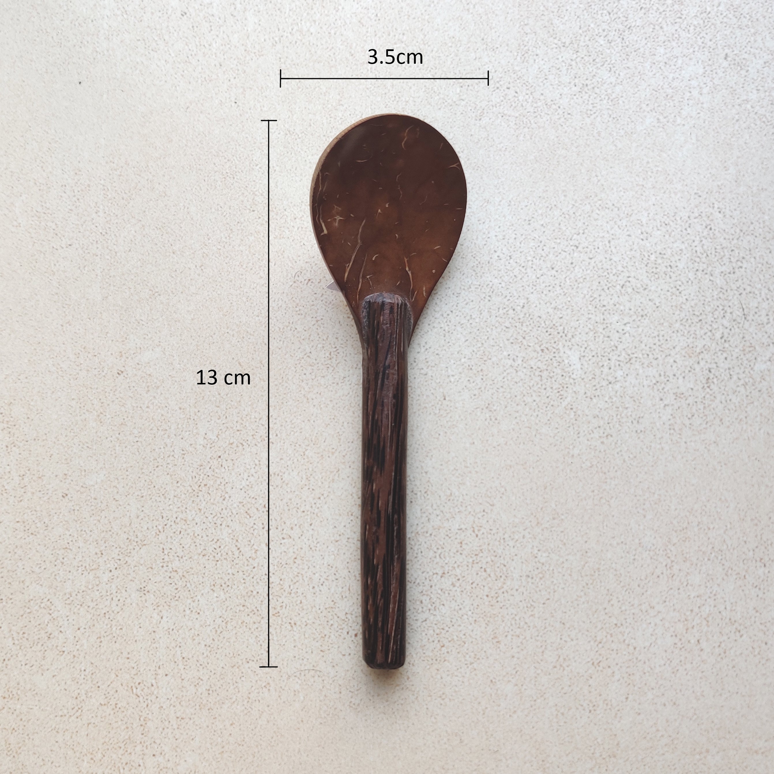 Coconut Shell Spoons- Set of 2 - Green foot print - BeKarmic