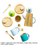 Toy - Wooden Pretend Play Tea set - 15 pieces