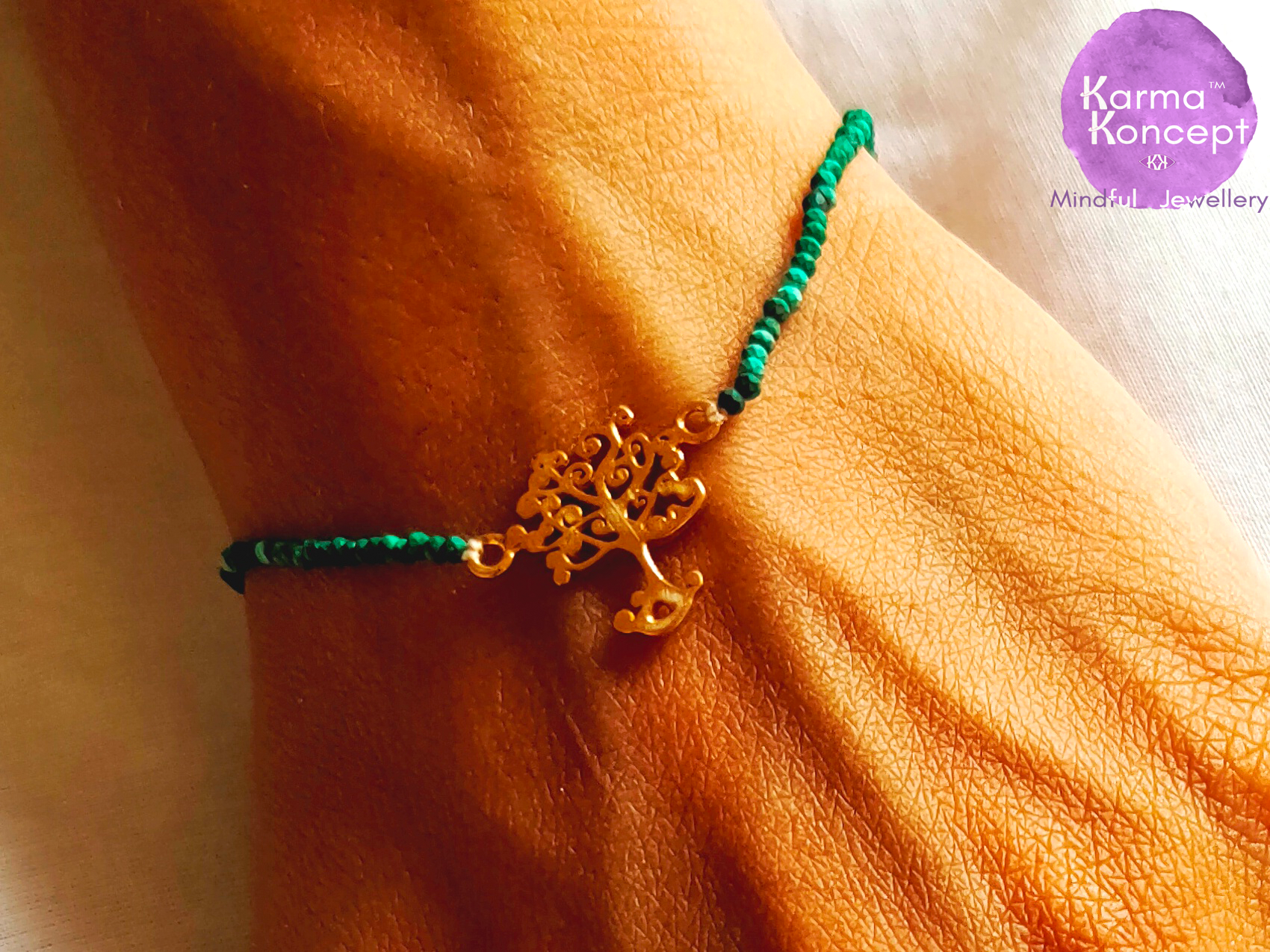 Unity bracelet (carnelian. lapis, malachite, 7 stones, pyrite) with silver 925 charm - Karma Koncept Lifestyle - BeKarmic