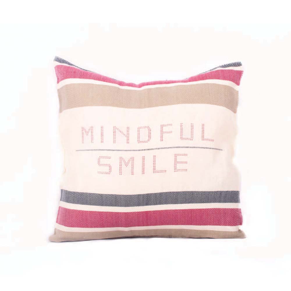 Cushion Cover - Mindful Smile - White Light Elements - BeKarmic