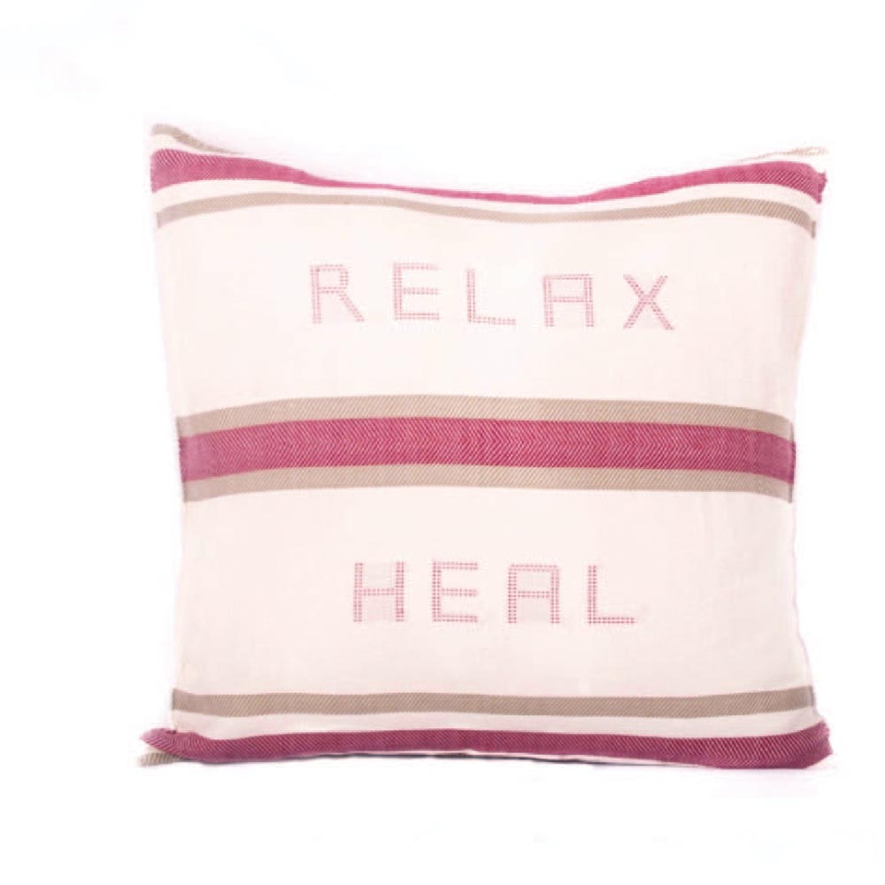Cushion Cover- Relax Heal - White Light Elements - BeKarmic